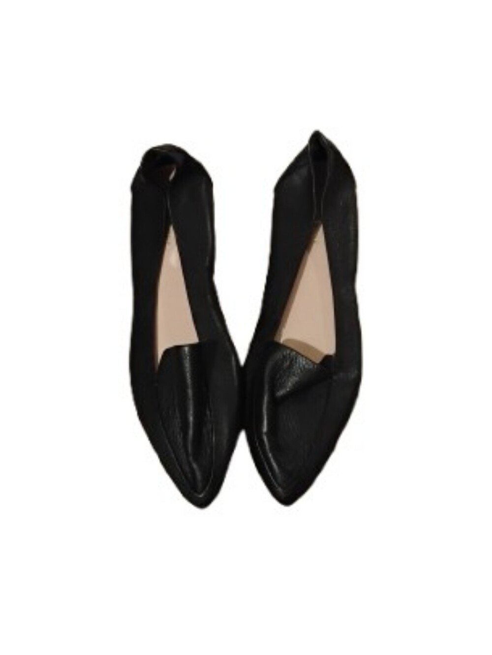 Essex Lane Womens Pointed Toe Leather Flats Loafers Sz 9.5